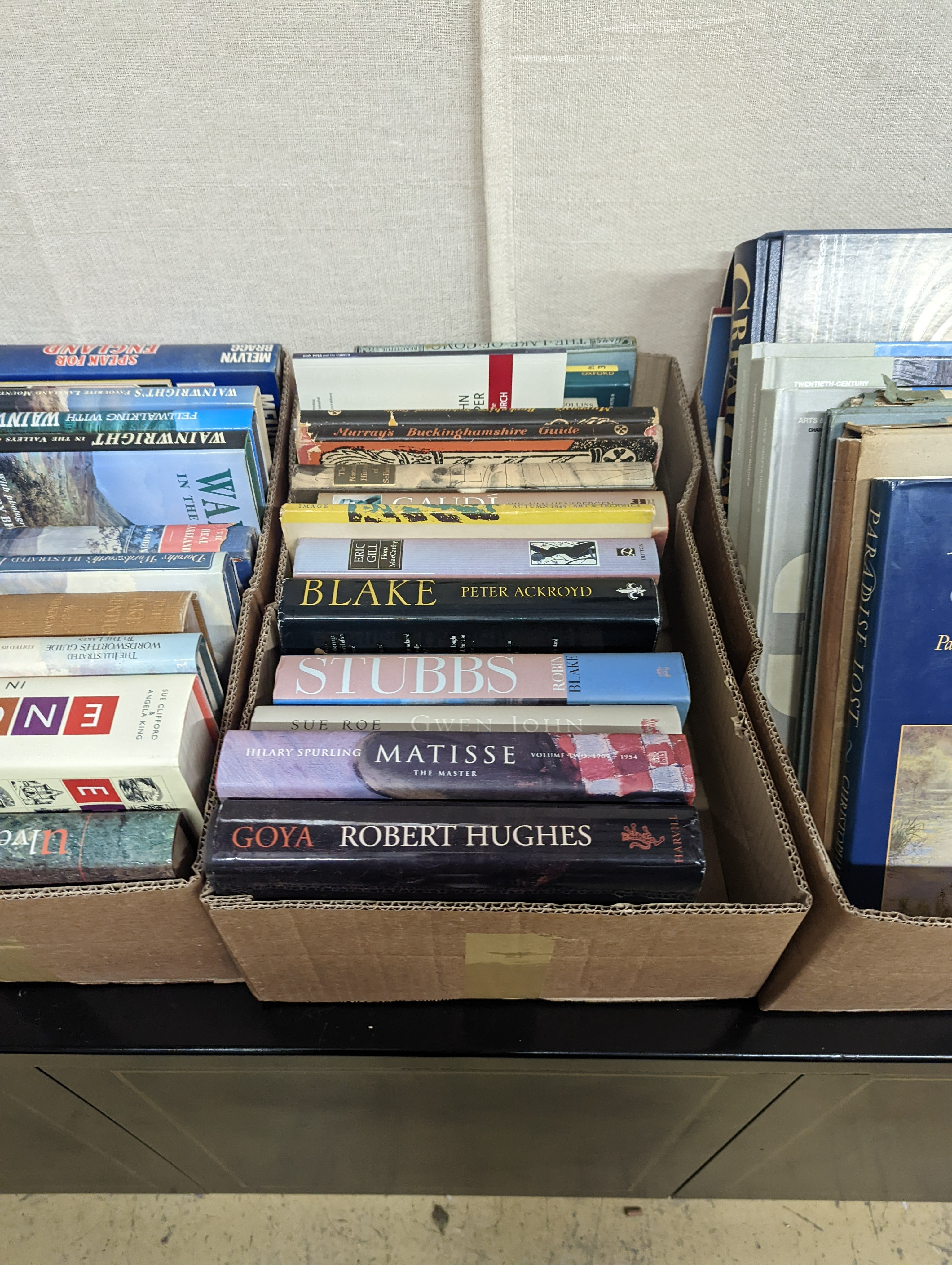 Eleven boxes of assorted books, mainly fine art and local history
